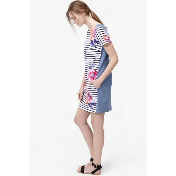 Joules "Imelda" Floral Shift Dress Size 10 - Picture 1 of 10